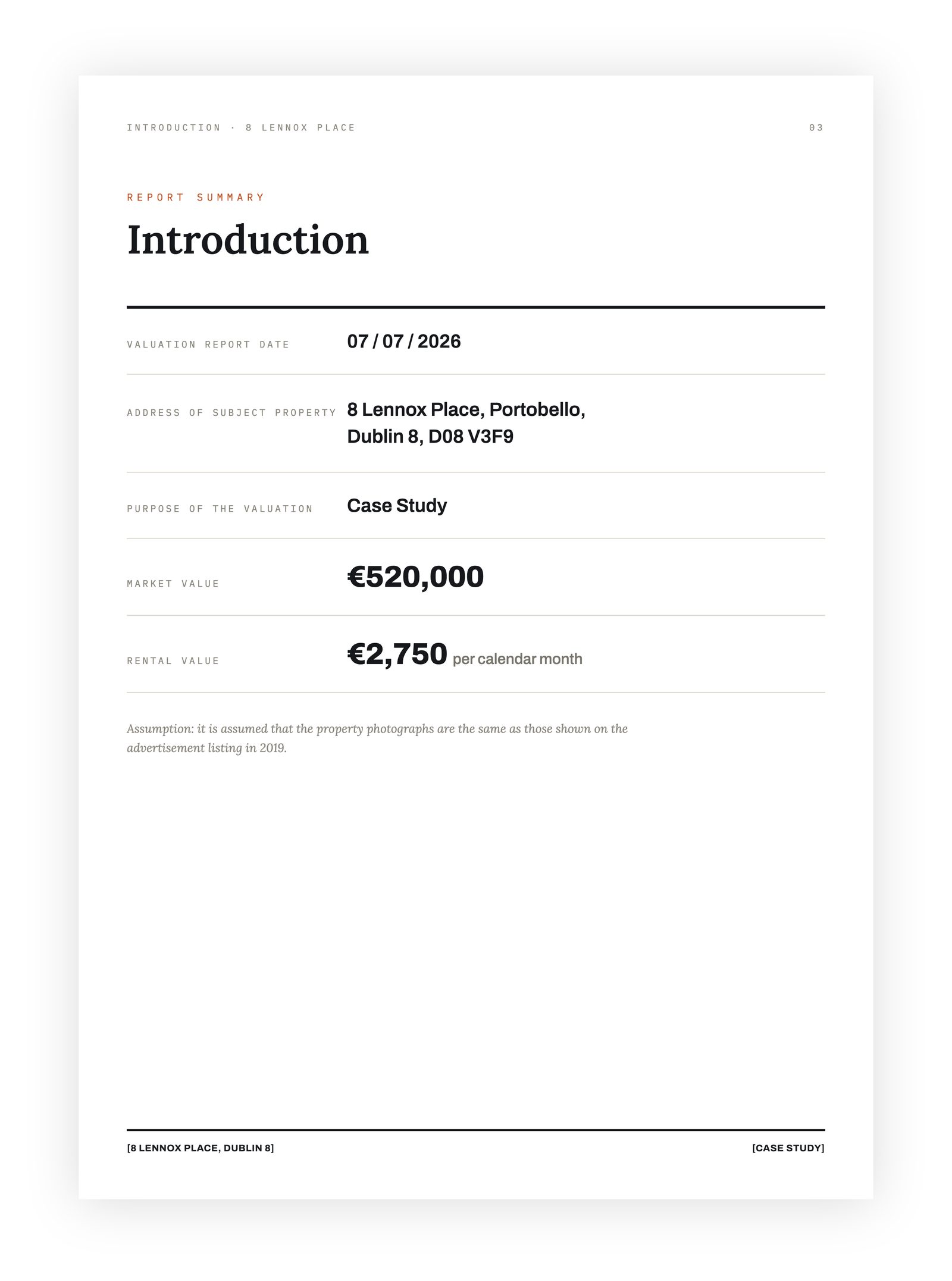 Valuation report — page 3 of 18